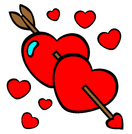 Arrow Hearts Valentines Day Online Coloring Page