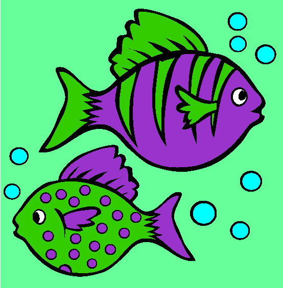 Two Fish Coloring Page