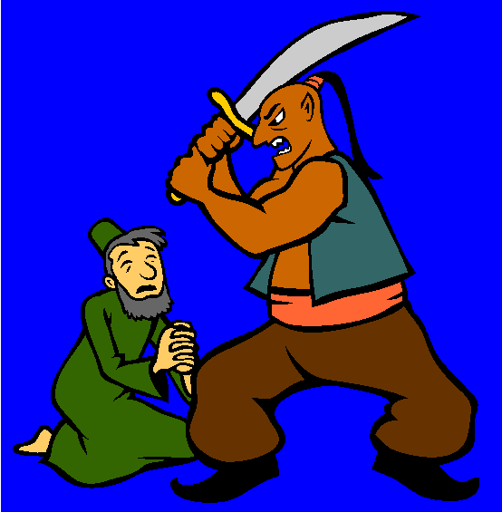 The Merchant And The Genie Coloring Page