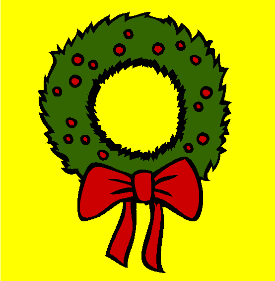 Christmas Wreath Online Coloring Page