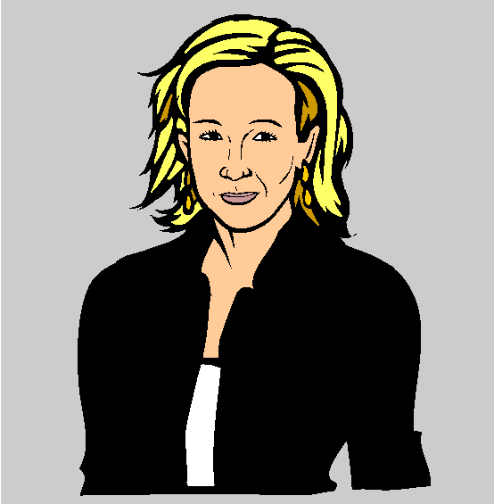 J K Rowling Coloring Page
