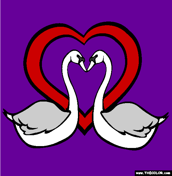 Swans Coloring Page
