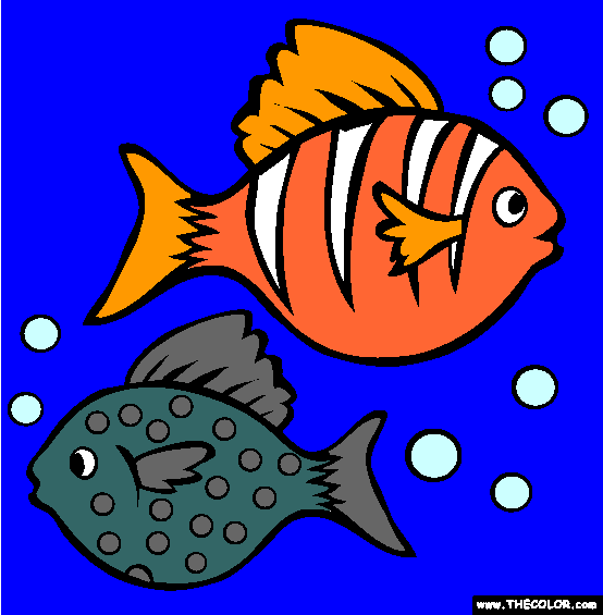 Two Fish Coloring Page