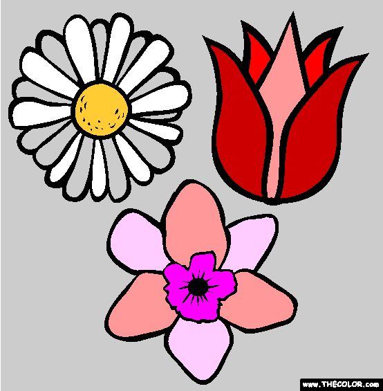 Flowers Coloring Page