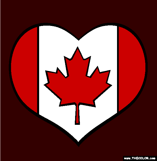 I Love Canada Coloring Page
