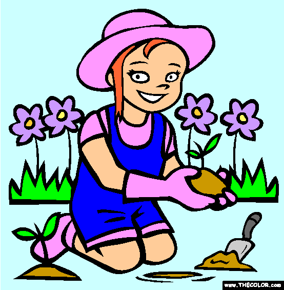 Gardening Coloring Page