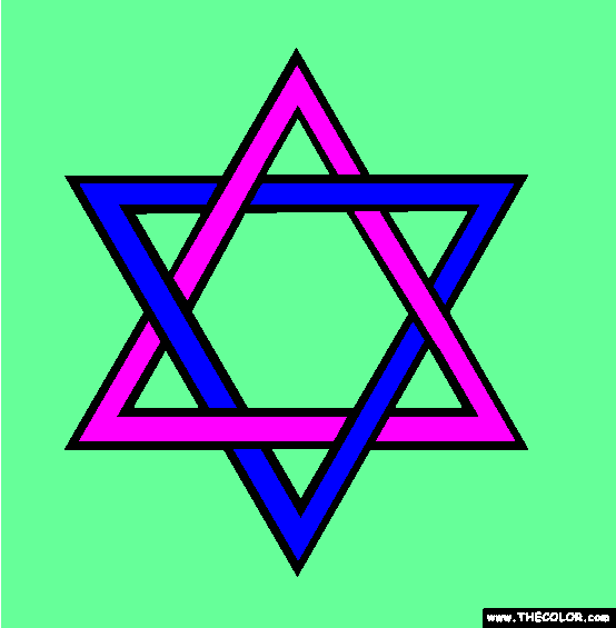 Star of David Coloring Page