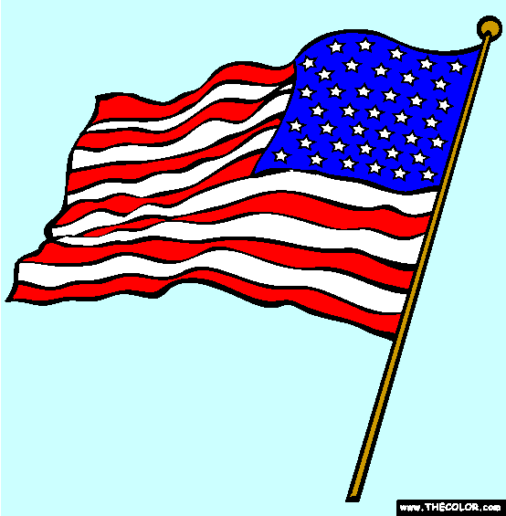 Waving Flag Coloring Page