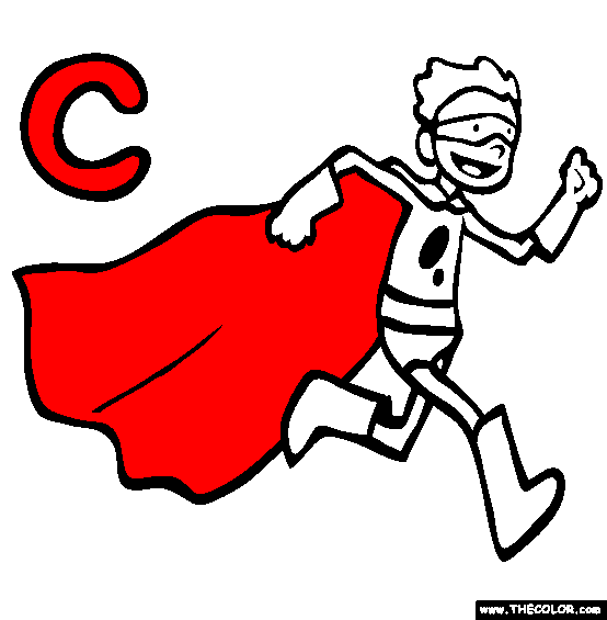 The Letter C Online Alphabet Coloring Page