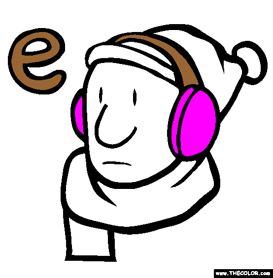 The Letter E Online Alphabet Coloring Page