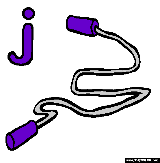 The Letter J Online Alphabet Coloring Page