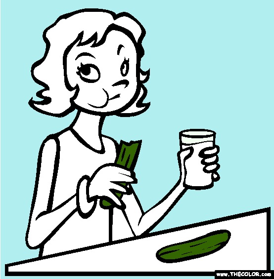 Milk And Pickles Coloring Page