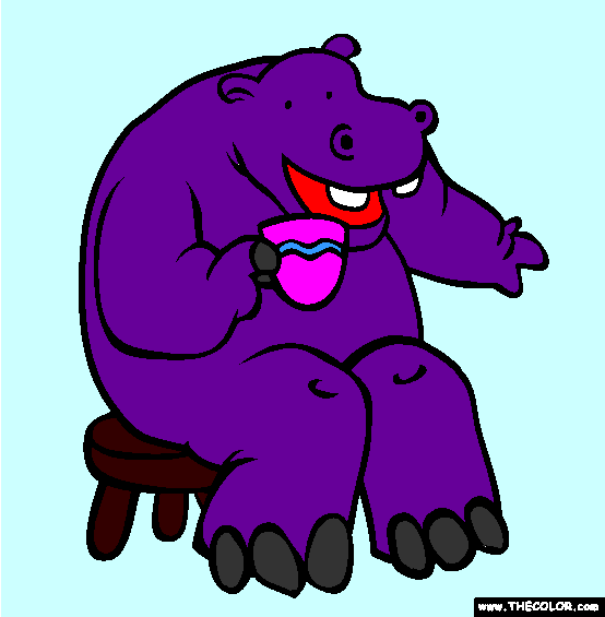 Hippo Coloring Page