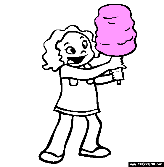 Cotton Candy Coloring Page