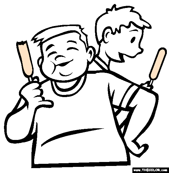 Corn Dogs Coloring Page