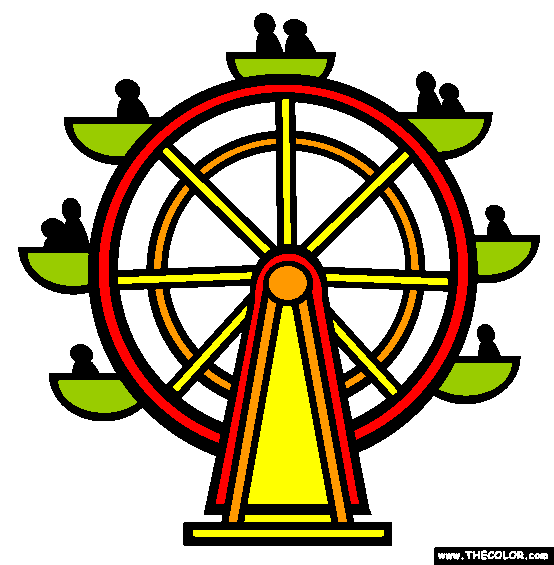 Ferris Wheel Coloring Page