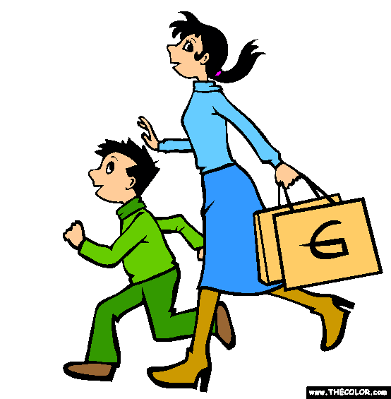 Shopping Coloring Page