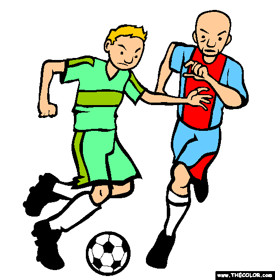 Soccer Match Coloring Page