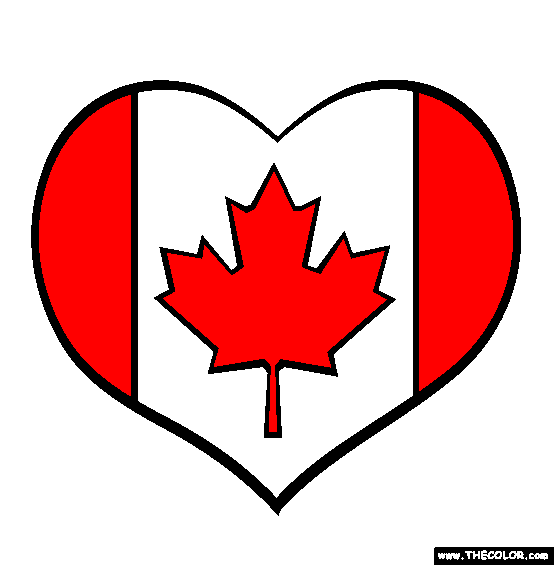 I Love Canada Coloring Page