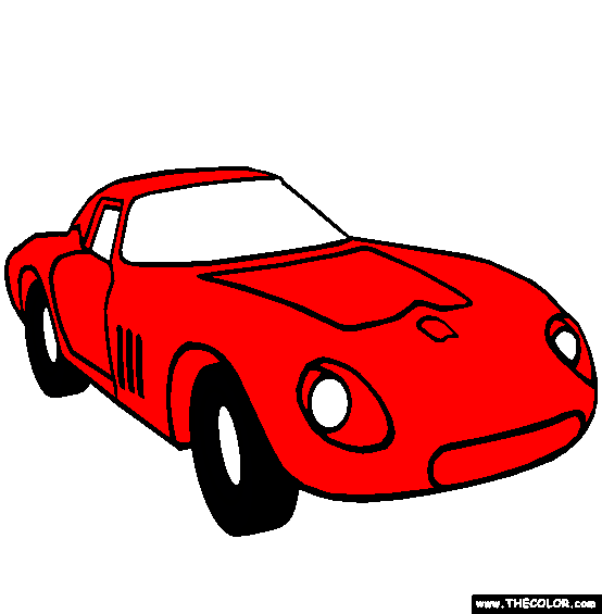 1963 Ferrari 250 GTO Coloring Page