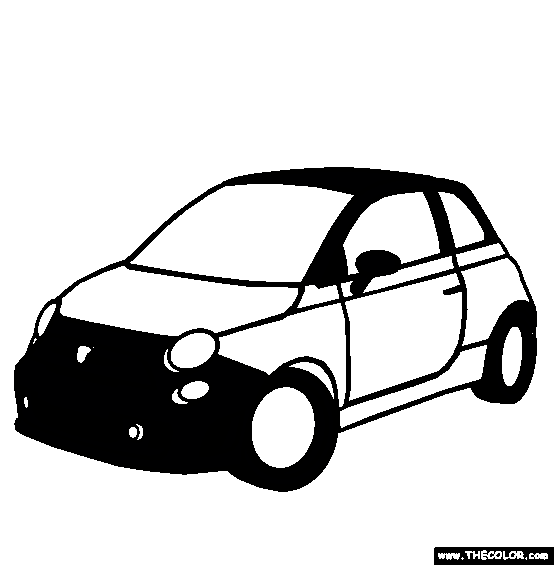 Fiat Abarth 500C Coloring Page