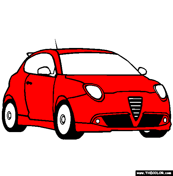 Alfa Romeo Mito Coloring Page