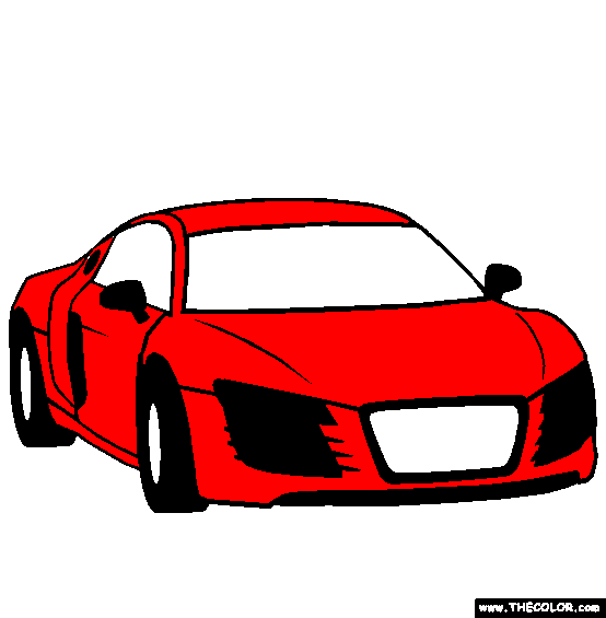 Audi R4 Coloring Page