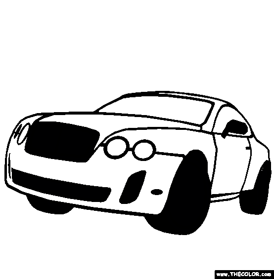 Bentley Continental Coloring Page