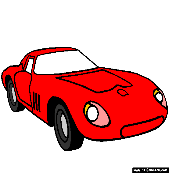 1963 Ferrari 250 GTO Coloring Page