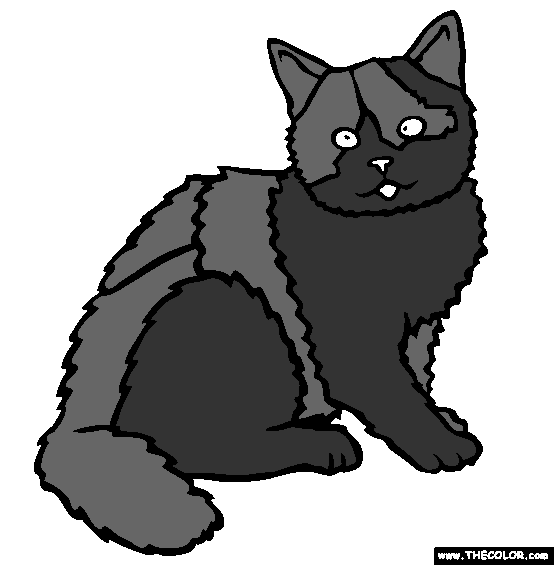 British Shorthair Cat Online Coloring Page