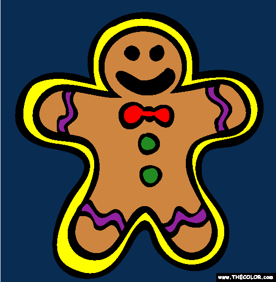 Gingerbread Man Coloring Page