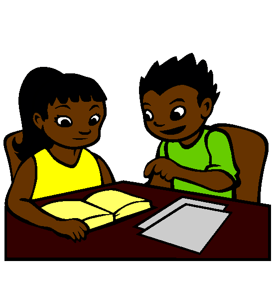 Studying Together Coloring Page