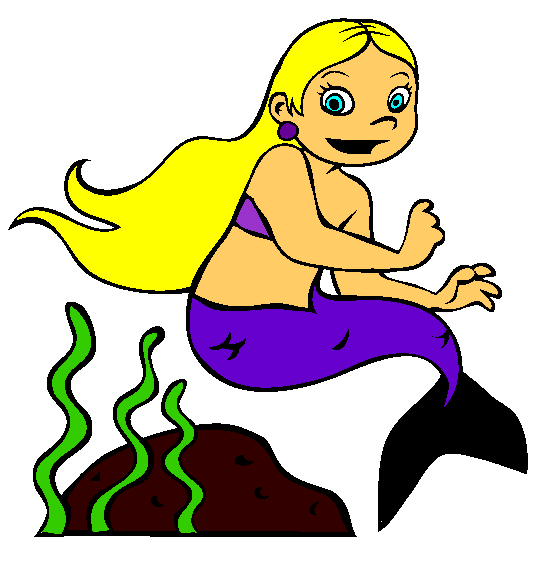 Little Mermaid Girl Coloring Page