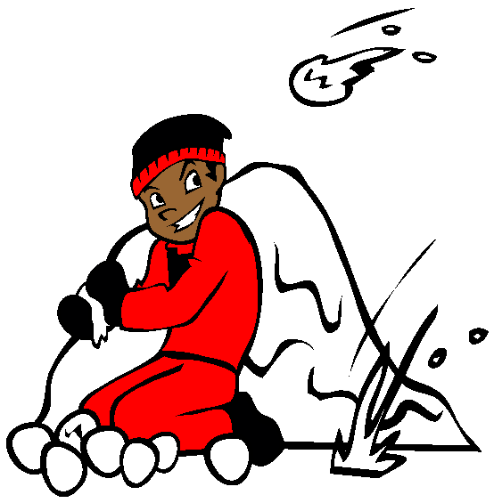 Snowball Fight Coloring Page