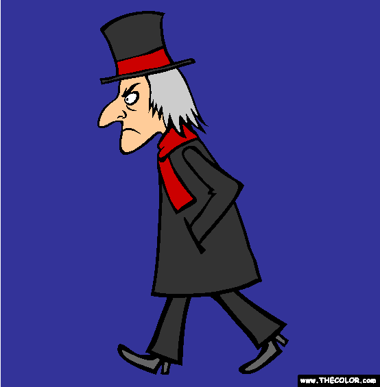 Scrooge Christmas Coloring Page