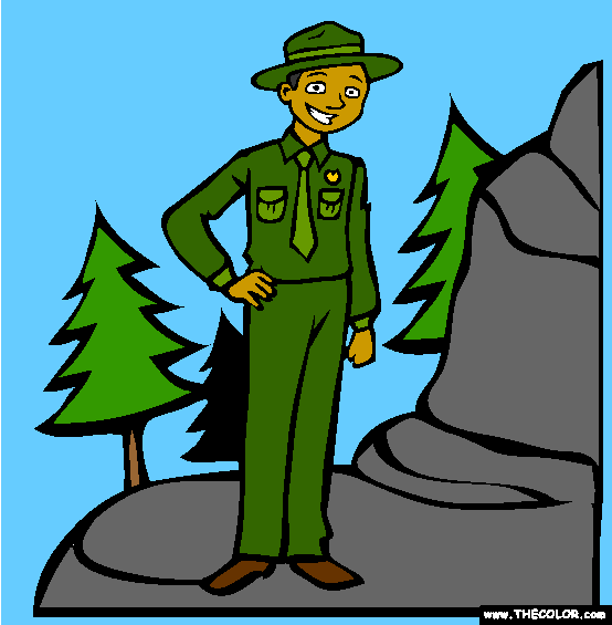 Park Ranger Coloring Page