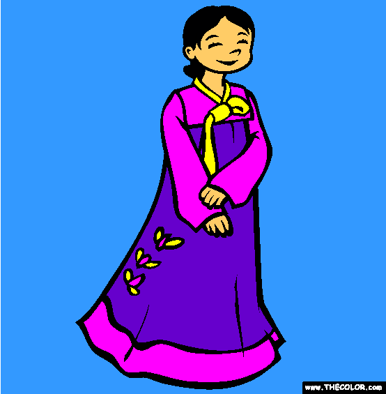 Korea Coloring Page