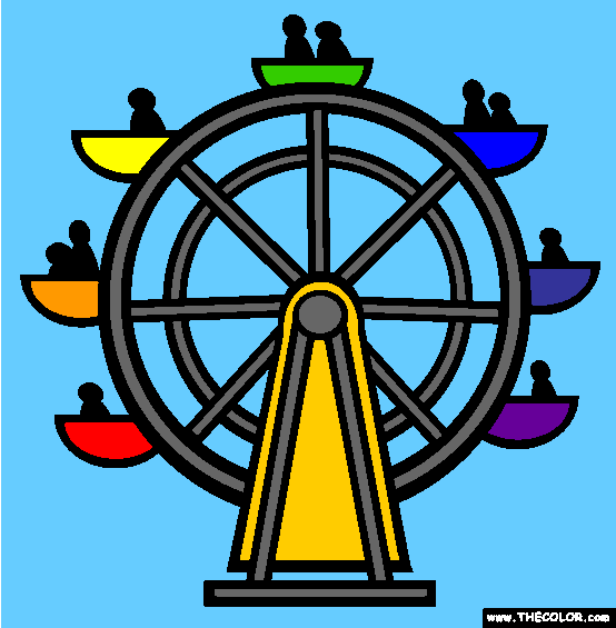 Ferris Wheel Coloring Page