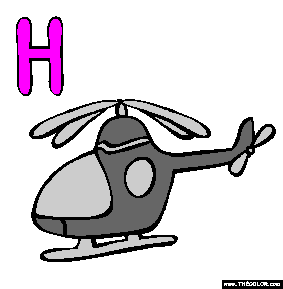 H Coloring Page