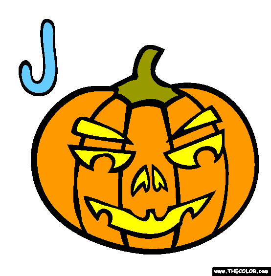 J Coloring Page