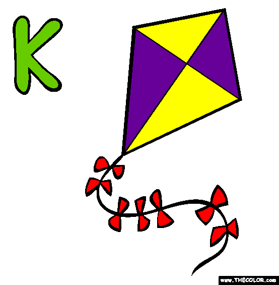 K Coloring Page