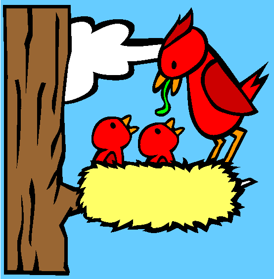 Baby Birds Coloring Page