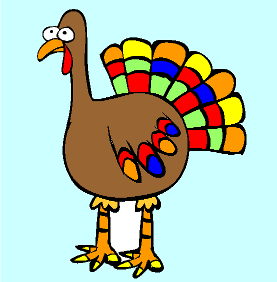 Thanksgiving Feathered Turkey Online Coloring Page