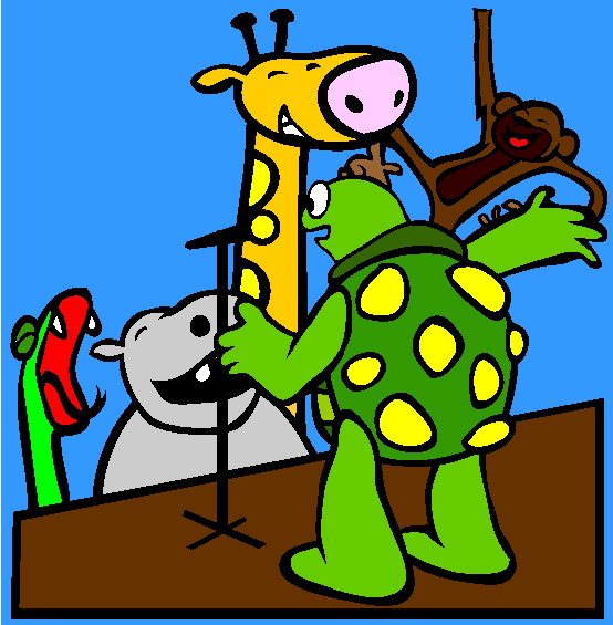 Turtle The Stand Up Comic Coloring Page