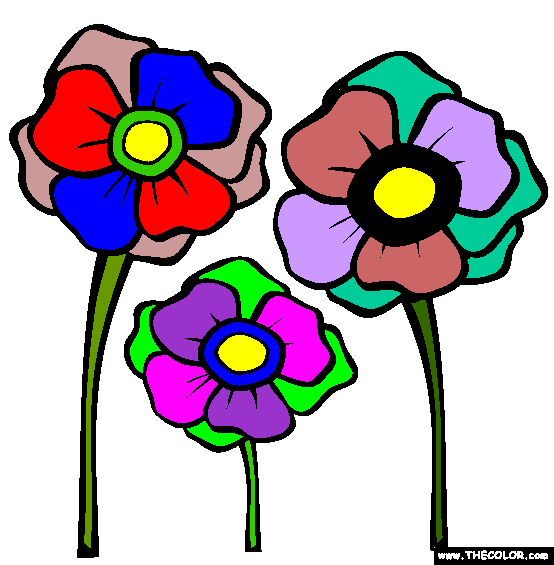 Poppies Coloring Page