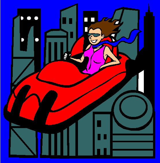 Flying Car Coloring Page