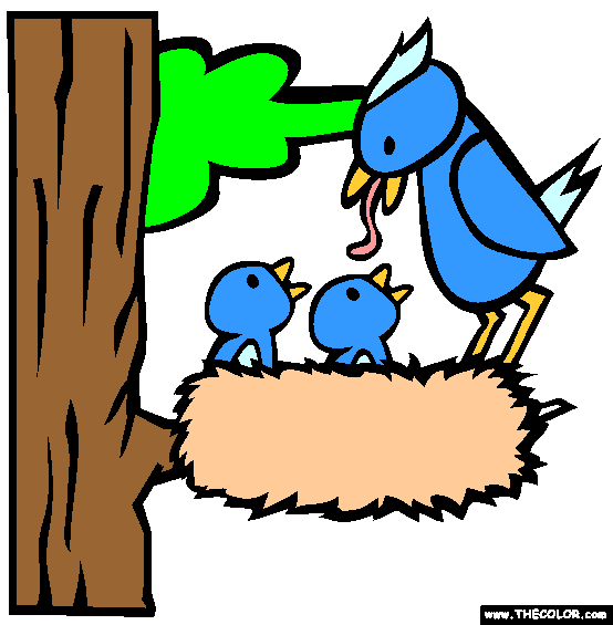 Baby Birds Coloring Page