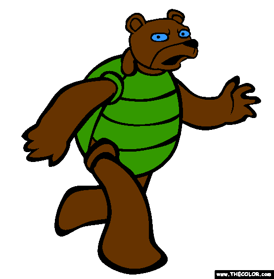 Turtlebear Coloring Page