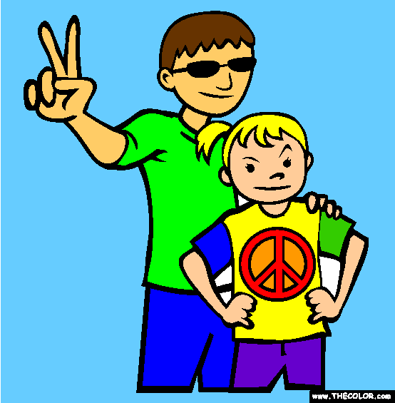 Peace Sign Coloring Page