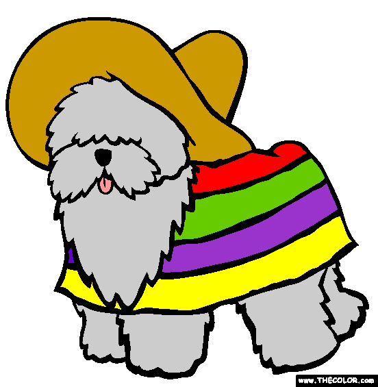 Old English Sheepdog Coloring Page